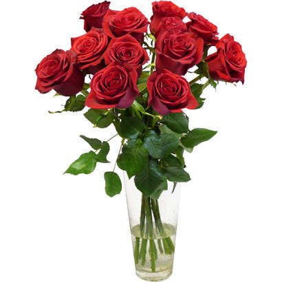 Szálas virágok: vörös rózsa