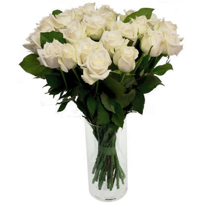 Szálas virágok: fehér rózsa