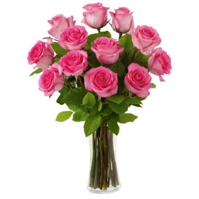 Szálas virágok: rózsaszín rózsa