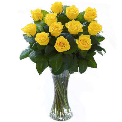 Szálas virágok: sárga rózsa