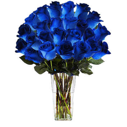 Szálas virágküldés: kék rózsa